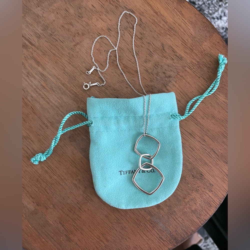 Elsa Peretti - silver drop square necklace